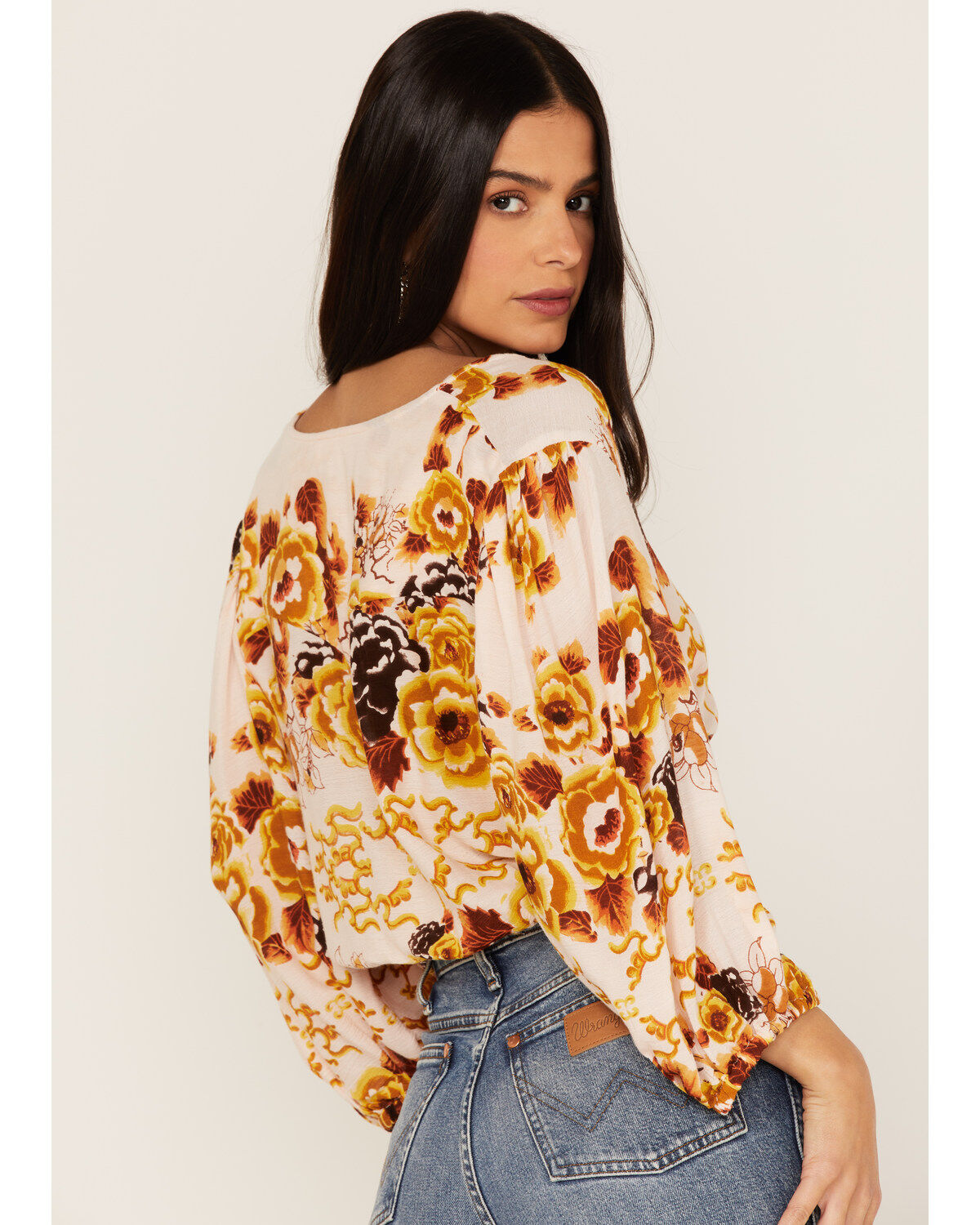Image #4 - Talisman Women's Malicon Floral Print Puff Sleeve Crop Top, Multi, hi-res