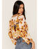 Talisman Women's Malicon Floral Print Puff Sleeve Crop Top, Multi, hi-res