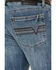 Image #4 - Rock 47 by Wrangler Men's Sand Springs Medium Wash Slim Bootcut Stretch Denim Jeans, Medium Wash, hi-res
