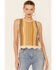 Wishlist Women's Mustard Stripe Sweater Knit Tank Top  , Mustard, hi-res