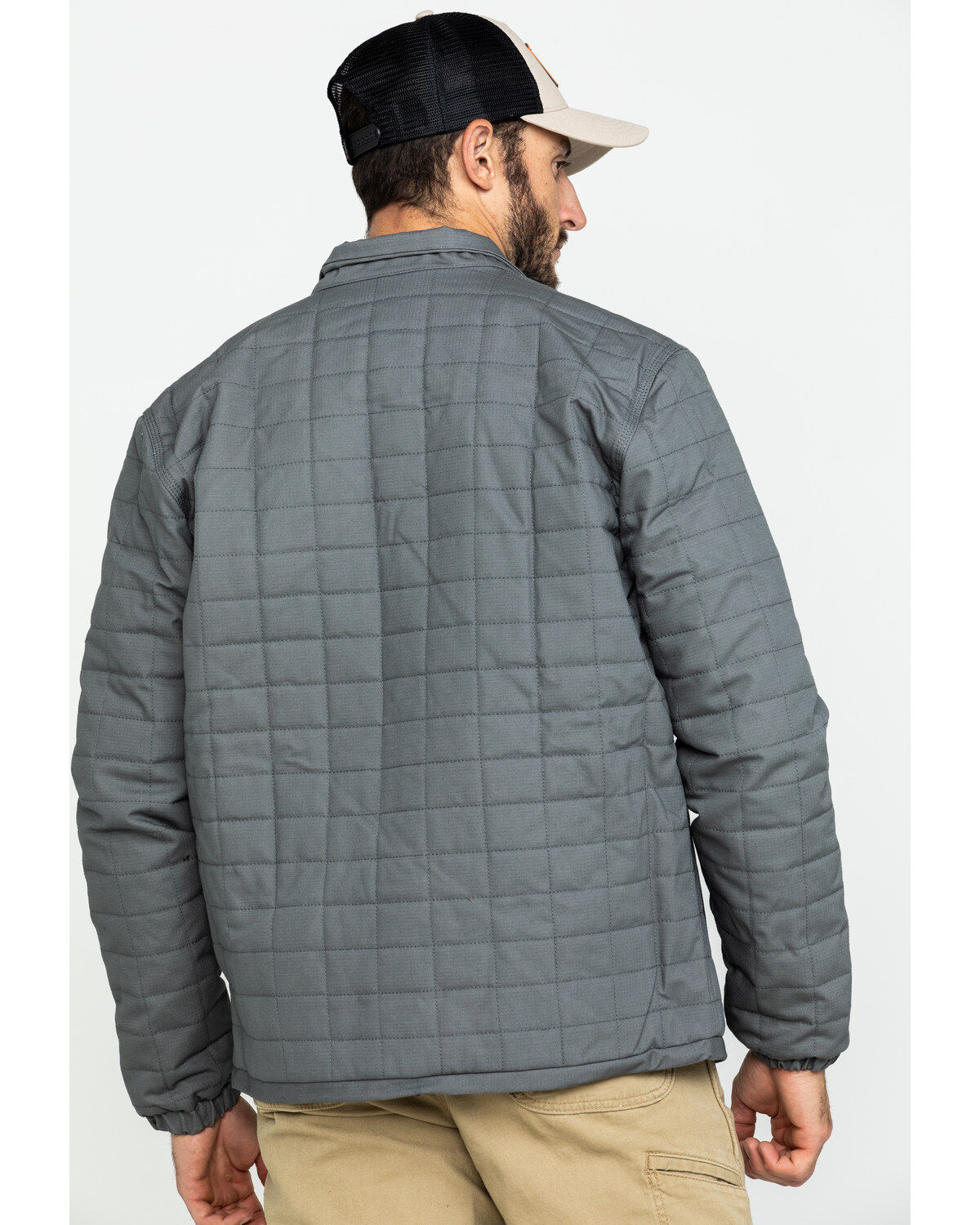 Image #2 - Wrangler Men's Chore Quilted Jacket, Slate, hi-res