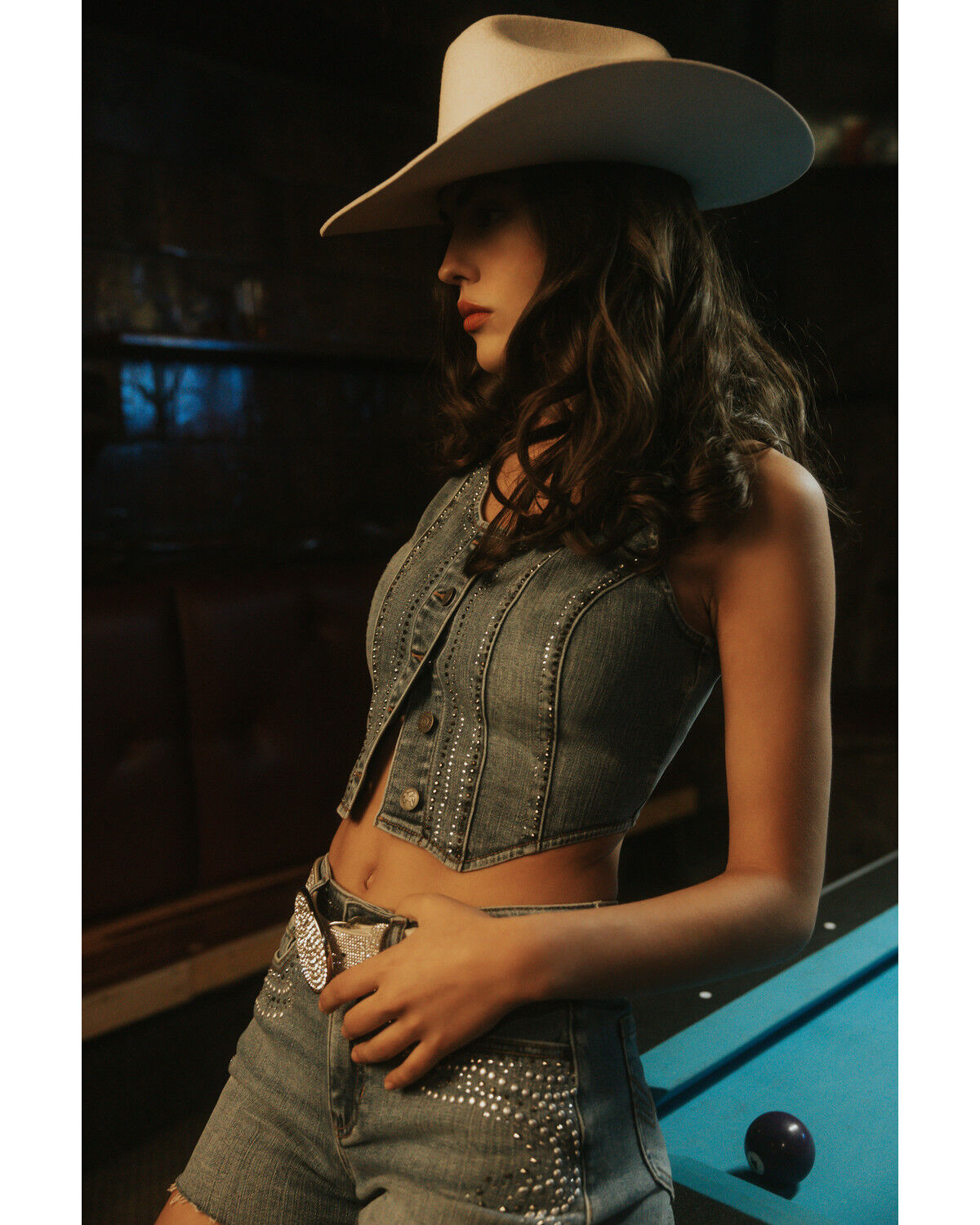 Idyllwind Women's Medium Wash Embellished Stretch Denim Vest, Medium Wash, hi-res