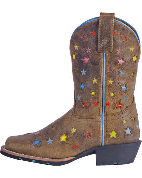 Dan Post Girls' Starlett Leather Boots - Square Toe , Brown