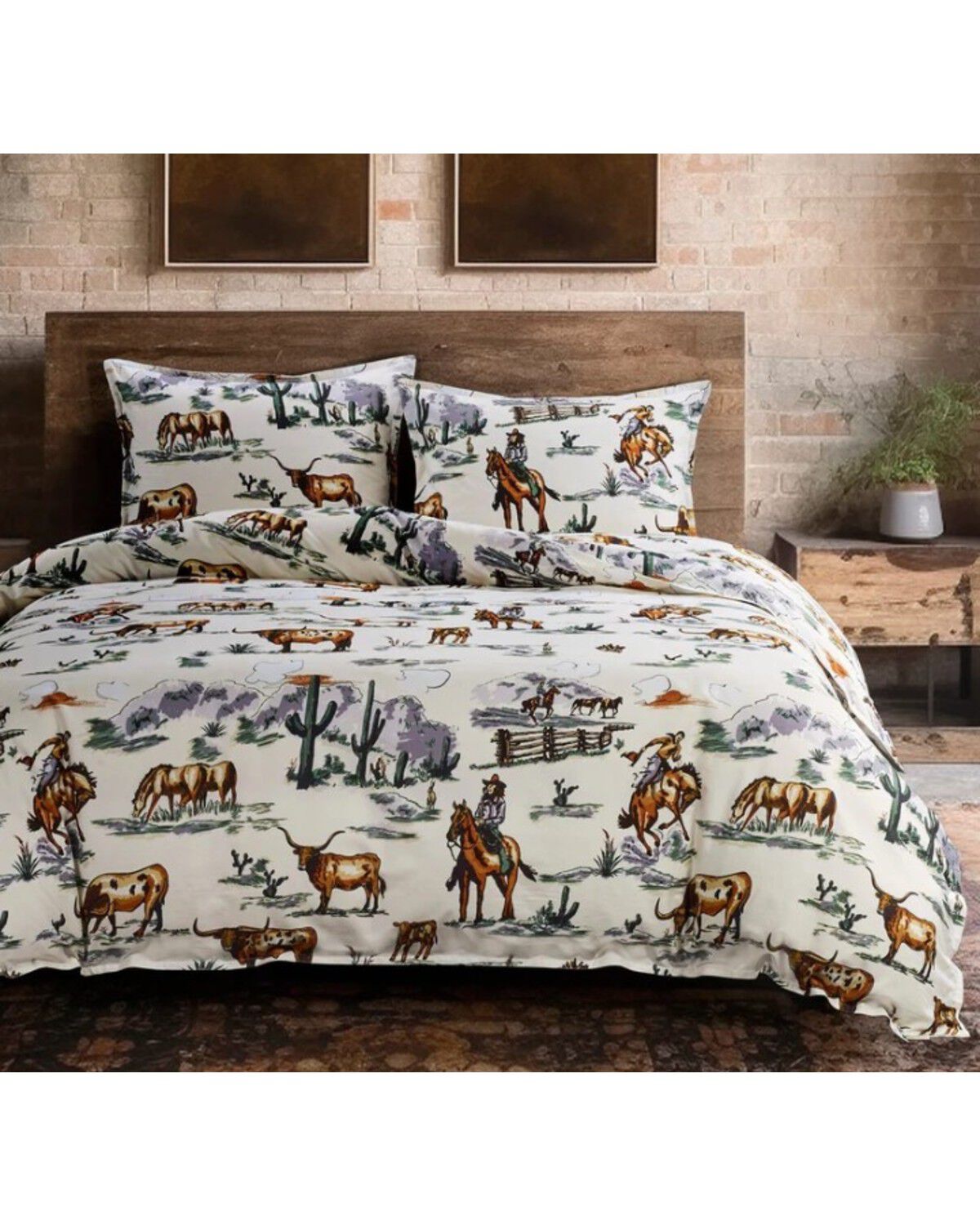 HiEnd Accents 3pc Ranch Life Reversible Bedding Set - Super King, Multi, hi-res