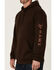 Image #3 - Hawx Men's Primo Logo Graphic Fleece Hooded Work Sweatshirt, Brown, hi-res