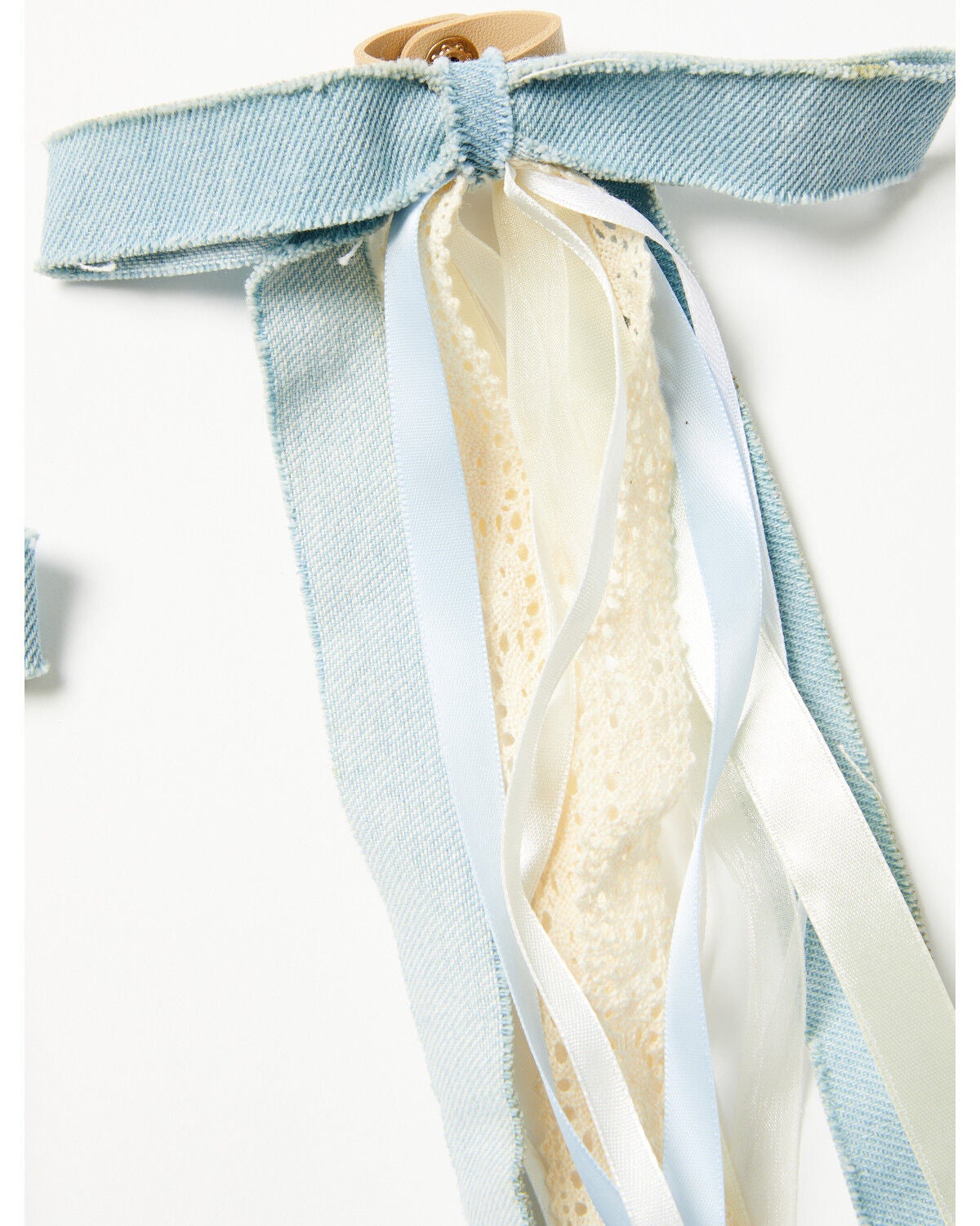 Image #3 - Shyanne Women's Denim Crochet Boot Bows - 2 Piece, Blue, hi-res