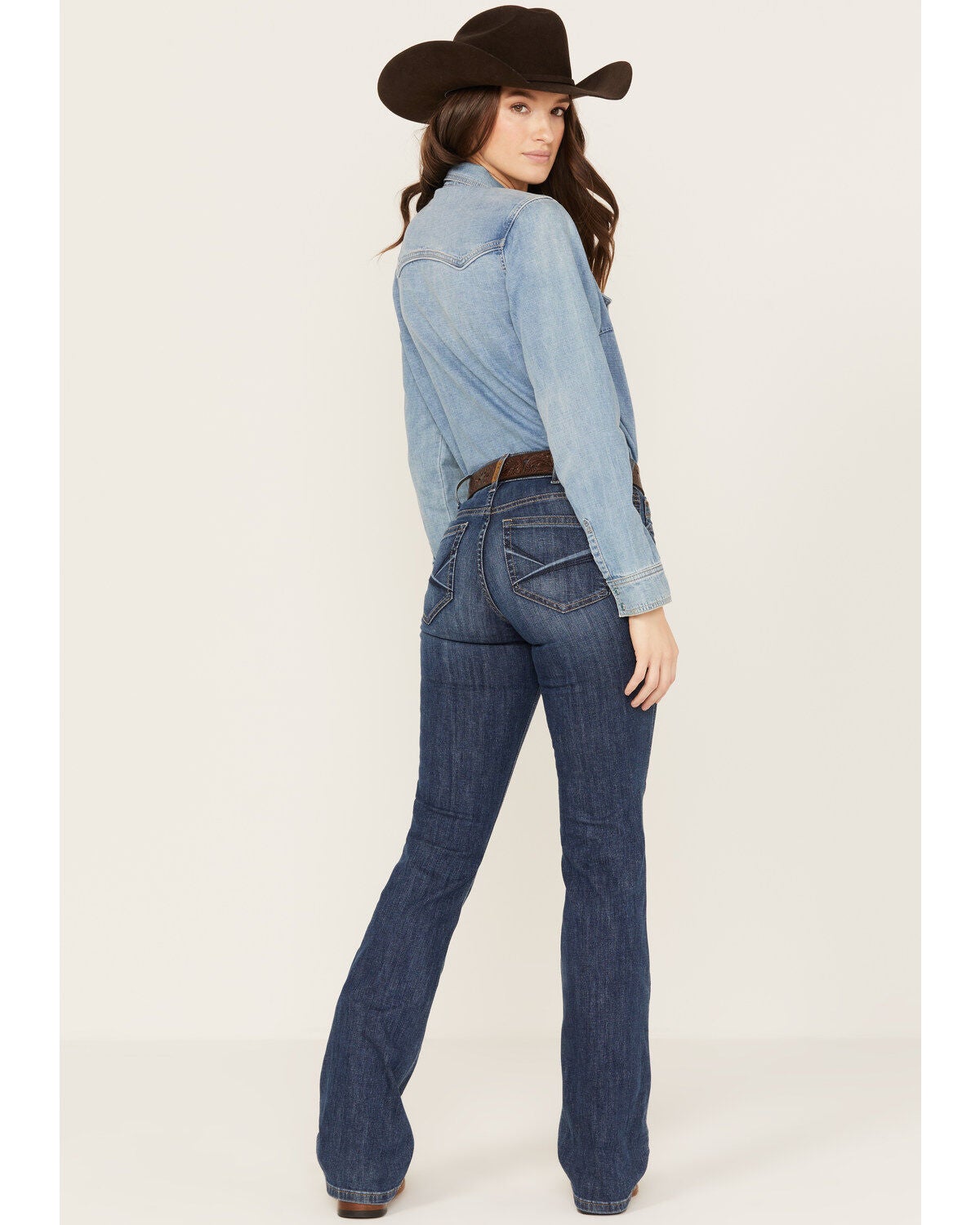 Image #3 - Ariat Women's R.E.A.L Perfect Rise Leila Bootcut Stretch Jeans, , hi-res