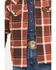 Image #3 - Cody James Men's Baxter Sherpa Lined Plaid Print Flannel Shirt Jacket, Rust Copper, hi-res