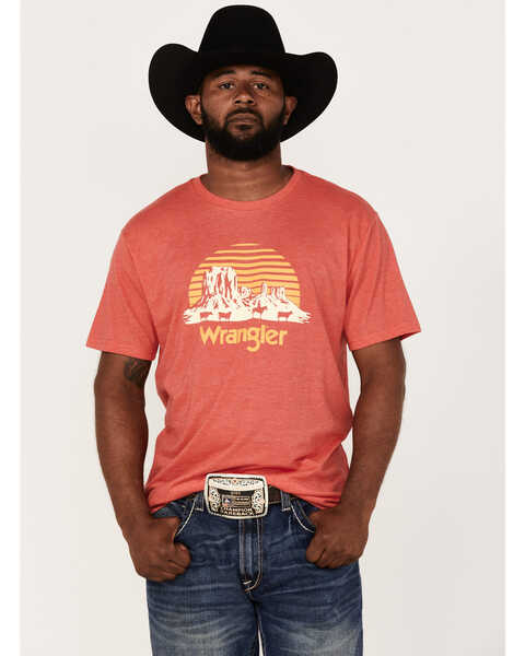 Wrangler Men's Desert Landscape Graphic T-Shirt , Red, hi-res
