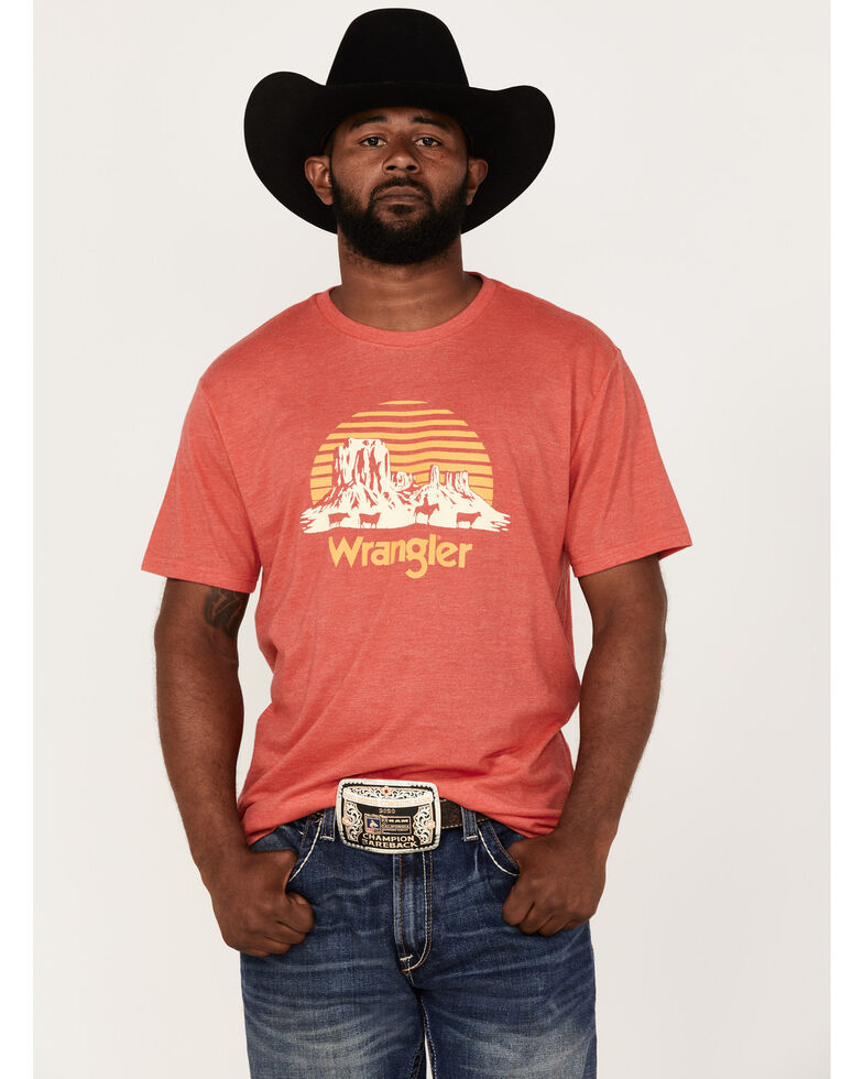 Wrangler Men's Desert Landscape Graphic T-Shirt , Red, hi-res