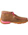 Image #2 - Twisted X Youth Girls' Brown Breast Cancer Moccasin Boots - Moc Toe , , hi-res