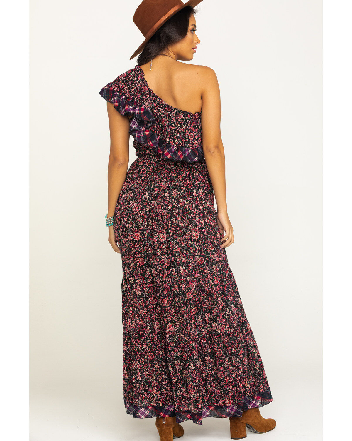 free people black floral maxi dress