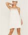 Flying Tomato Women's Crochet Tiered Swiss Dot Dress, White, hi-res