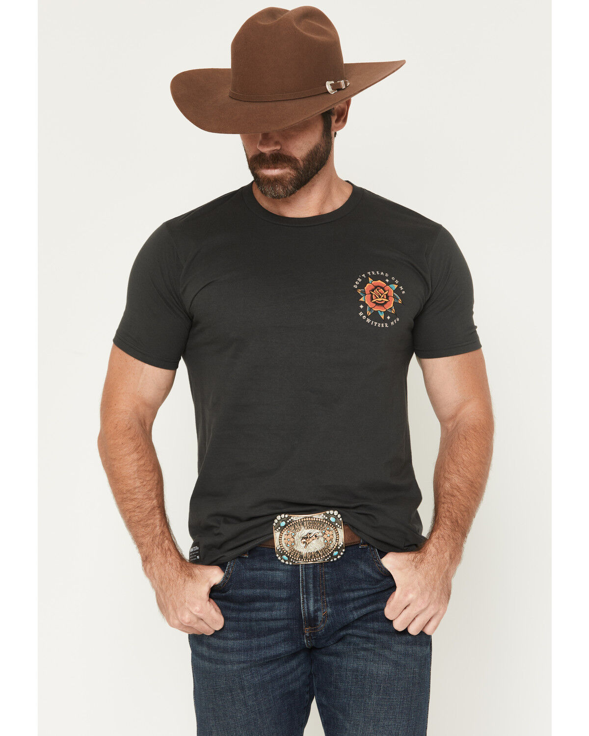 Image #2 - Howitzer Men's Don't Tread on Me Snake Short Sleeve Graphic T-Shirt, Black, hi-res