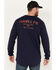 Image #4 - Hawx Men's FR Long Sleeve Pocket Henley Shirt, Navy, hi-res