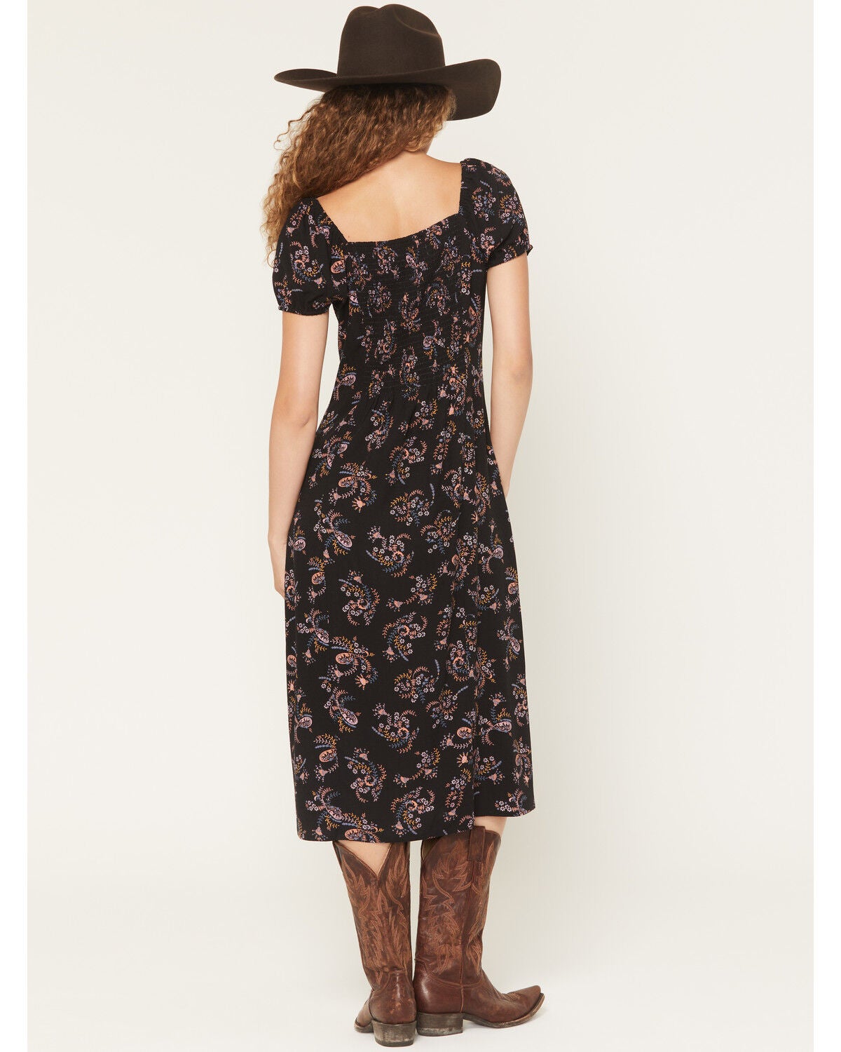 Image #4 - Idyllwind Women's Bethany Flutter Sleeve Midi Dress, Black, hi-res