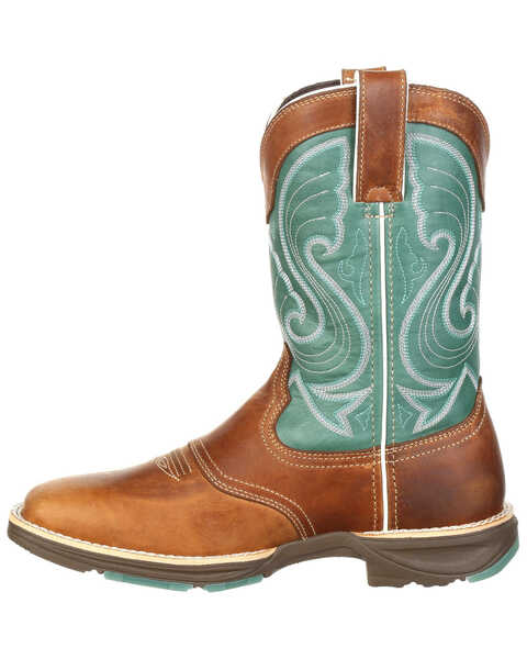 Image #3 - Durango Women's Saddle Western Boots - Broad Square Toe, , hi-res