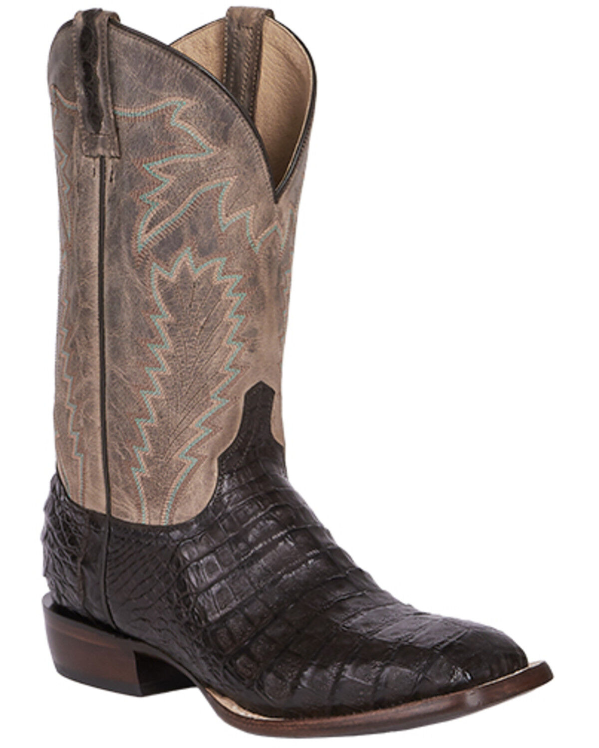 Lucchese Men's 1883 Exotic Caiman Belly Tall Western Boots - Round