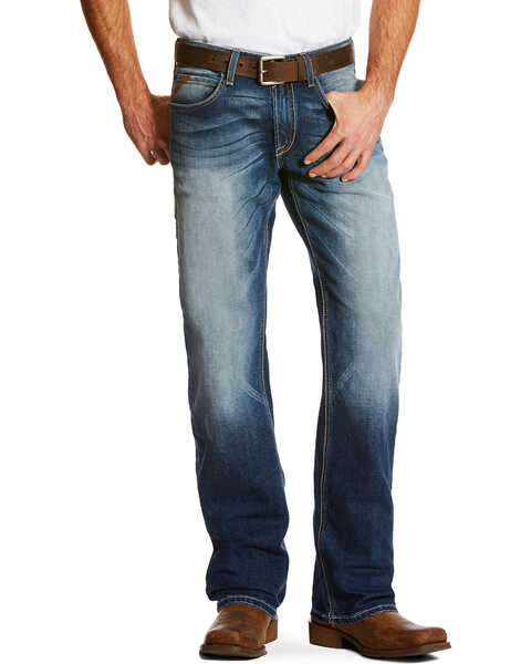 Image #2 - Ariat Men's Blue M5 Slim Fit Jeans - Straight Leg , , hi-res