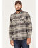 Image #1 - Brixton Men's Bowery Stretch Plaid Print Long Sleeve Utility Flannel Shirt, Charcoal, hi-res