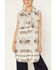 Image #3 - Ashley Women's Southwestern Print Studded Button-Down Long Vest, Grey, hi-res