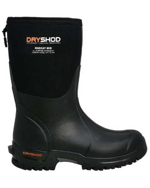 Dryshod Men's Mudcat Mid-Calf Work Boots - Round Toe, Black, hi-res