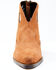 Image #3 - Dan Post Women's Embroidered Inlay Suede Fashion Booties - Snip Toe, Tan, hi-res