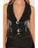 Image #3 - Blue B Women's Boot Barn Exclusive Horse Studded Denim Vest, Black, hi-res