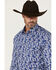 Image #2 - Wrangler 20X Men's Paisley Print Long Sleeve Snap Stretch Western Shirt, Blue, hi-res