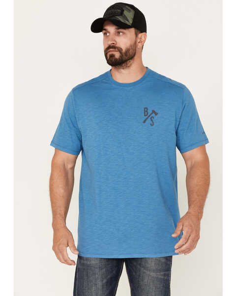 Brothers and Sons Men's Logo Graphic Short Sleeve T-Shirt, Blue, hi-res