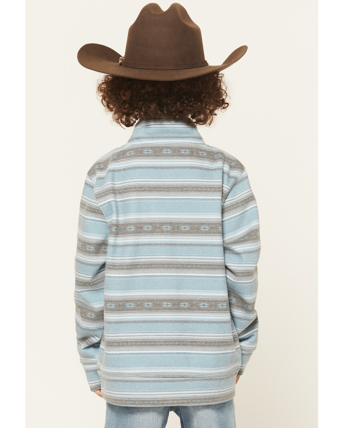 Image #4 - Cowboy Hardware Boys' Serape Striped Print 1/4 Zip Pullover, Multi, hi-res