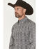 Image #2 - Ariat Men's Tatum Medallion Striped Long Sleeve Button-Down Western Shirt, Grey, hi-res