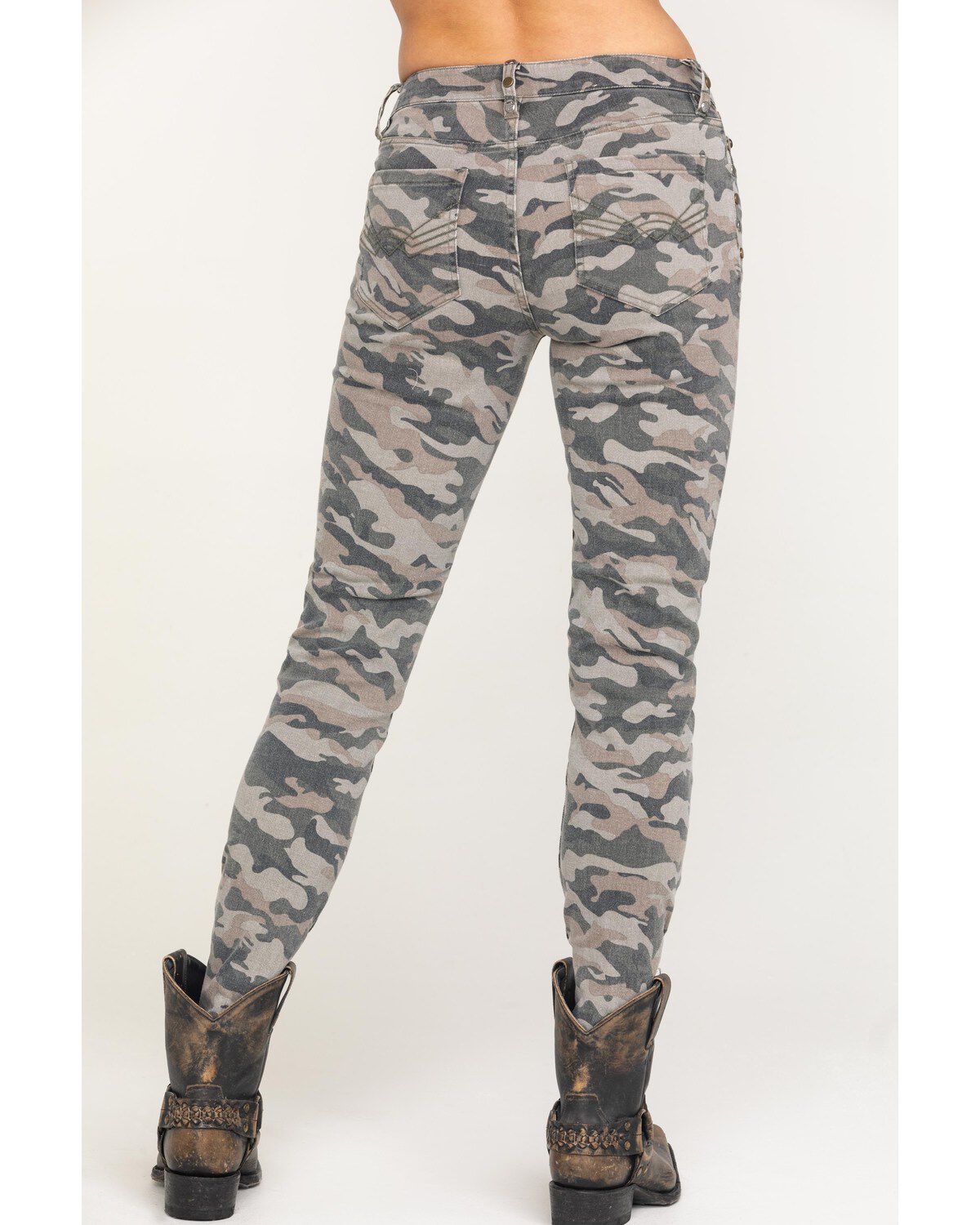 women's camo stretch jeans