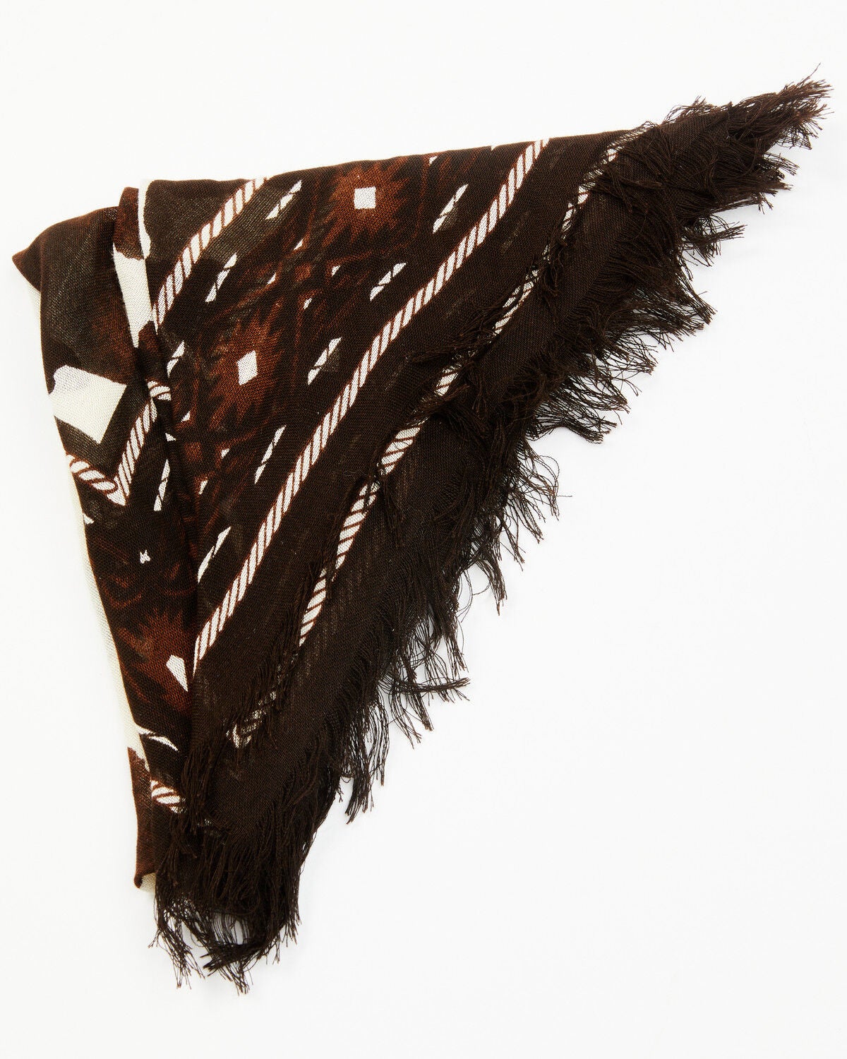 Idyllwind Women's Ponderosa Cow Print Bandana, Brown, hi-res