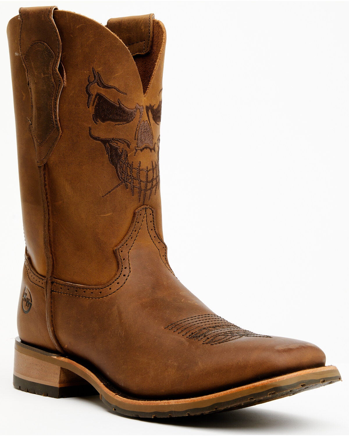 Double H Men's 11" Stockman Ice Roper Western Boots - Broad Square Toe, Chocolate, hi-res