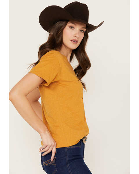 Image #2 - Ariat Women's Bootscape Short Sleeve Graphic Tee, Mustard, hi-res