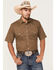 Image #1 - Roper Men's Classic Floral Print Short Sleeve Pearl Snap Western Shirt, , hi-res