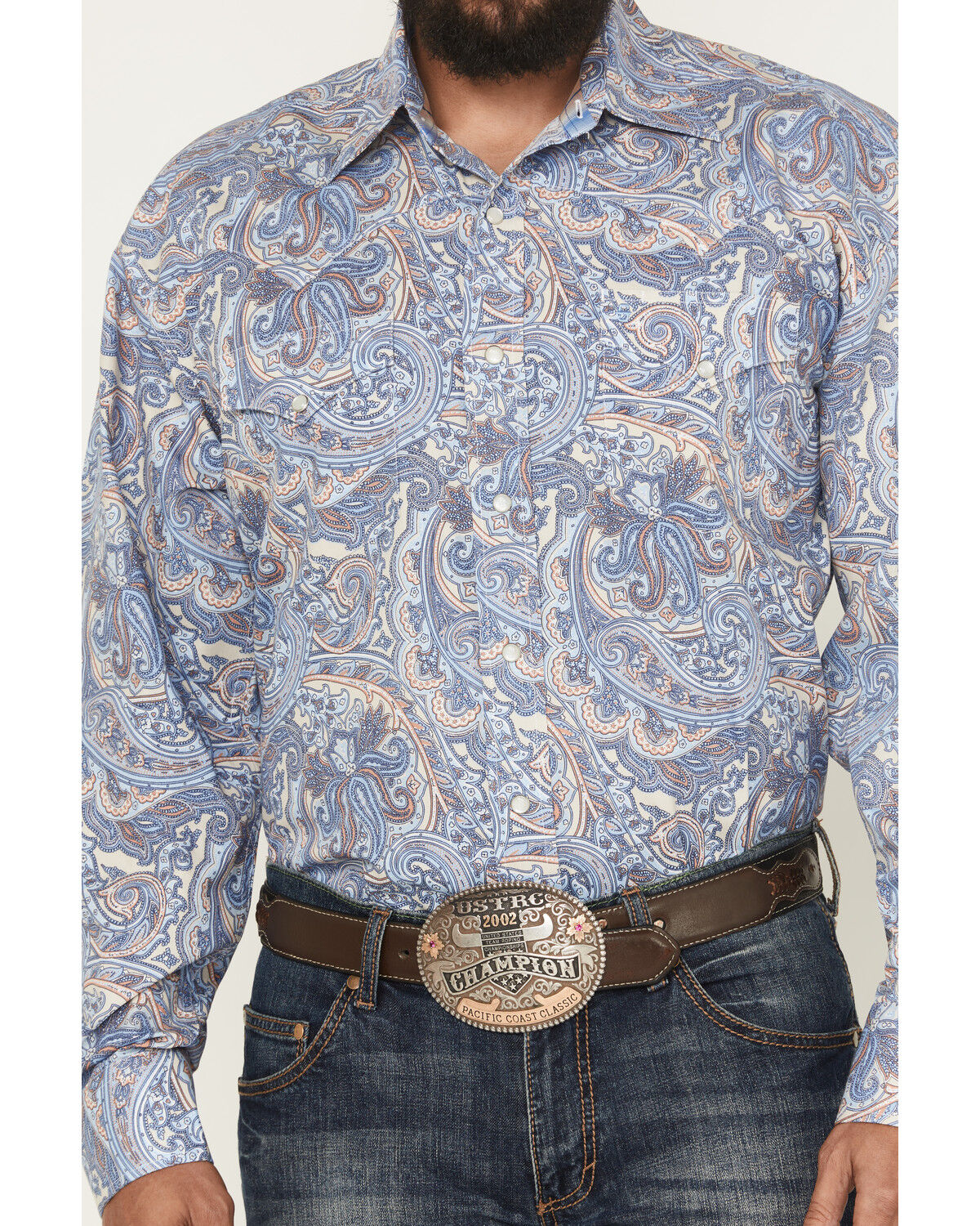 Product Name:  Stetson Men's Paisley Print Long Sleeve Snap Western Shirt
