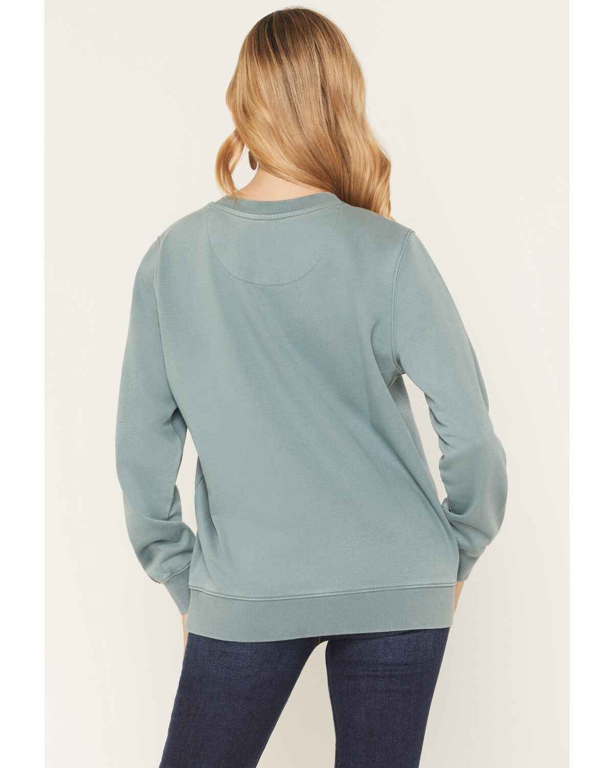 Image #4 - Wrangler Women's Desert Graphic Crew Neck Sweatshirt, Teal, hi-res