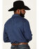 Resistol Men's Rawlings Denim Long Sleeve Snap Western Shirt, Indigo, hi-res