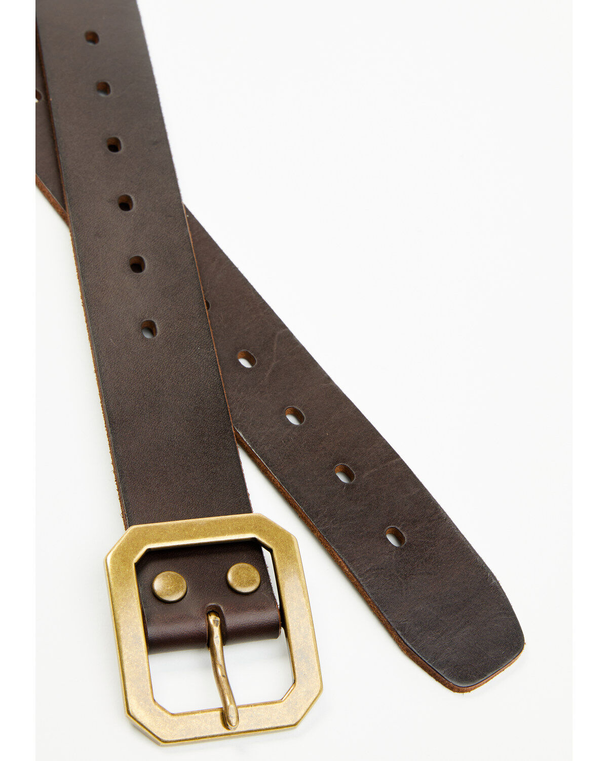 Image #2 - Brothers and Sons Men's Coleman Leather Belt, Chestnut, hi-res