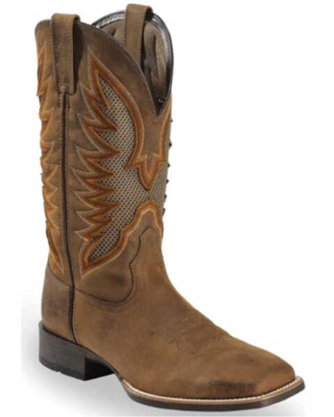 Ariat Men's VentTEK Ultra Quickdraw Western Performance Boots - Broad Square Toe, Brown, hi-res