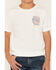 Image #4 - Sable Sky Boys' American Cowboy Short Sleeve Graphic T-Shirt, White, hi-res