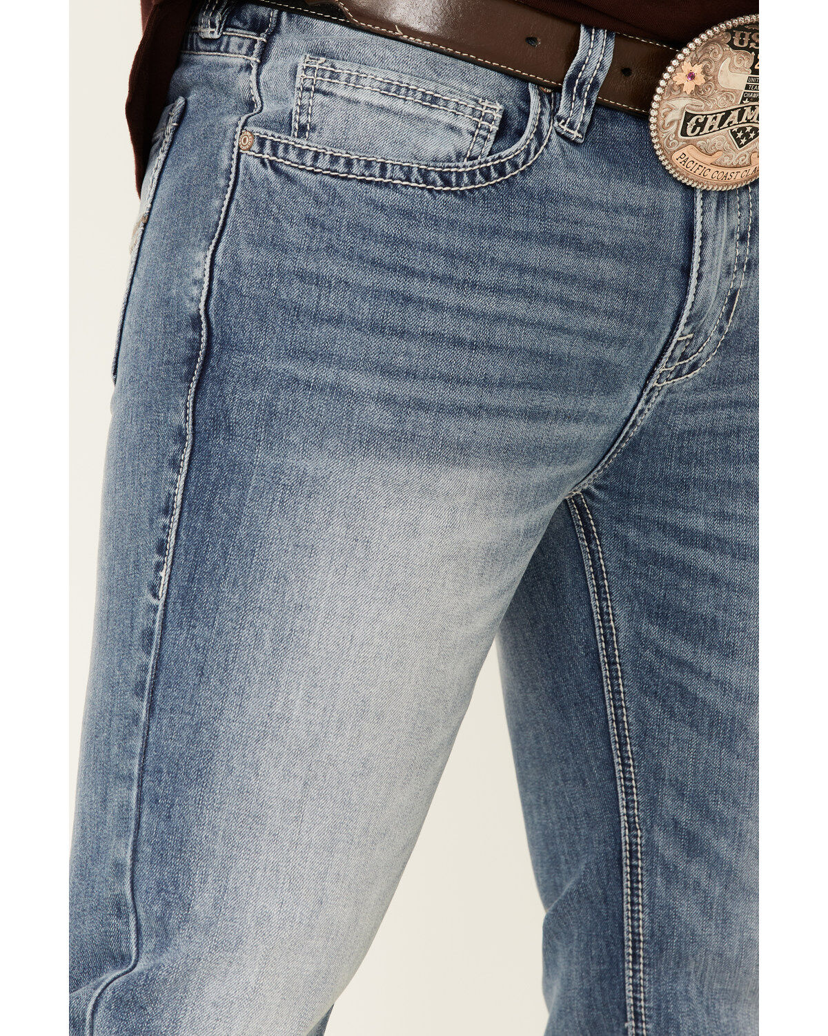 Image #4 - Rock & Roll Denim Men's Light Vintage Revolver Stretch Slim Straight Jeans, , hi-res