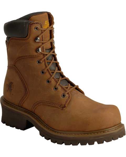 Image #1 - Chippewa Men's Steel Toe Logger Work Boots, Bark, hi-res