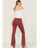 Rock & Roll Denim Women's Cowgirl Bargain Bell Flare Jeans, Rust Copper, hi-res