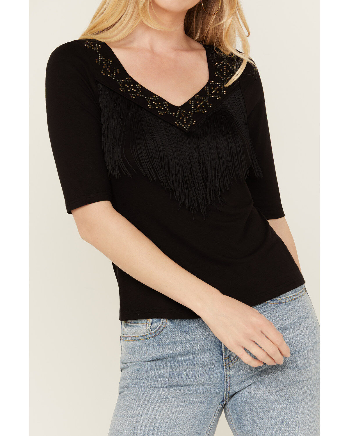 Image #3 - Idyllwind Women's Linder Fringe Front Tree, Black, hi-res