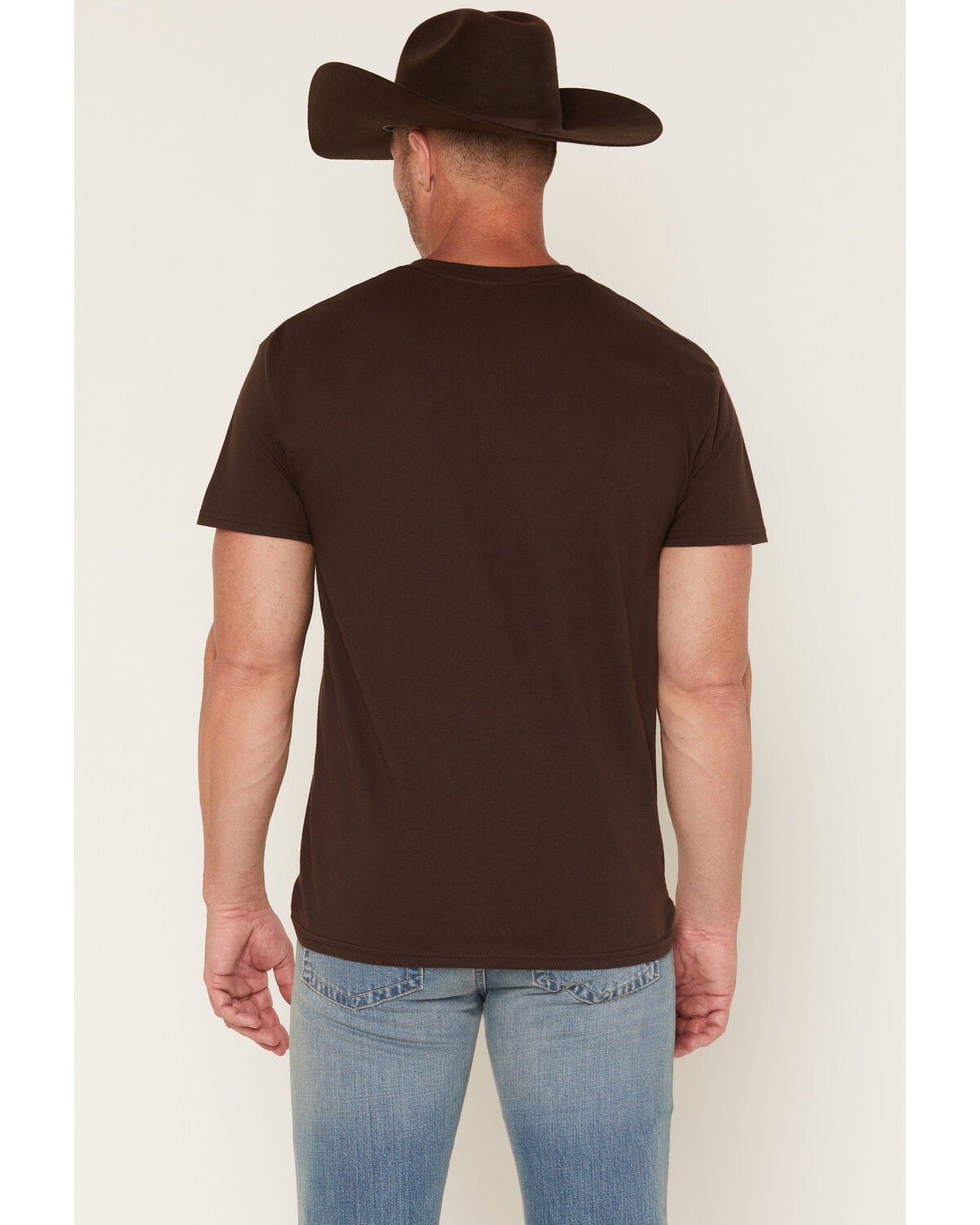Image #4 - Cody James Men's Texas Long Horn Embroidered Short Sleeve Graphic T-Shirt, Dark Brown, hi-res