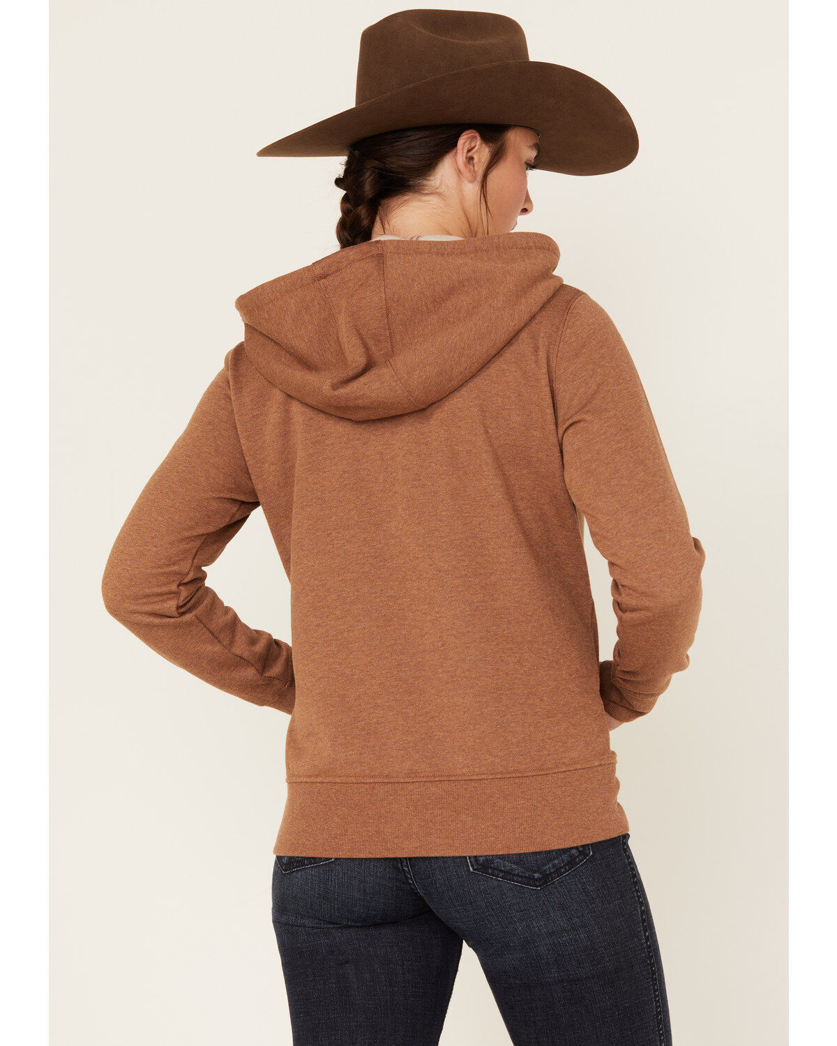 Image #4 - Wrangler Retro Women's Boot Barn Exclusive Logo Graphic Hoodie, Rust Copper, hi-res