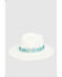 Image #2 - Nikki Beach Women's Raine Straw Fedora, Ivory, hi-res